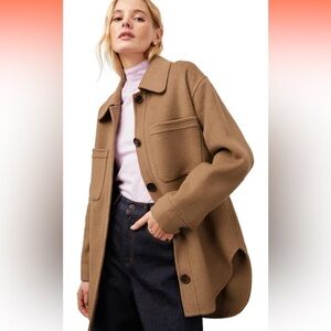 NWT Rails Connie Wool Shirt Jacket in Camel